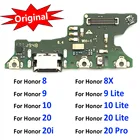 100% оригинальный новый для Huawei Honor 8 9 Lite 8X 10 20 Pro 20i USB-разъем для зарядки с микрофоном гибкий кабель для микрофона