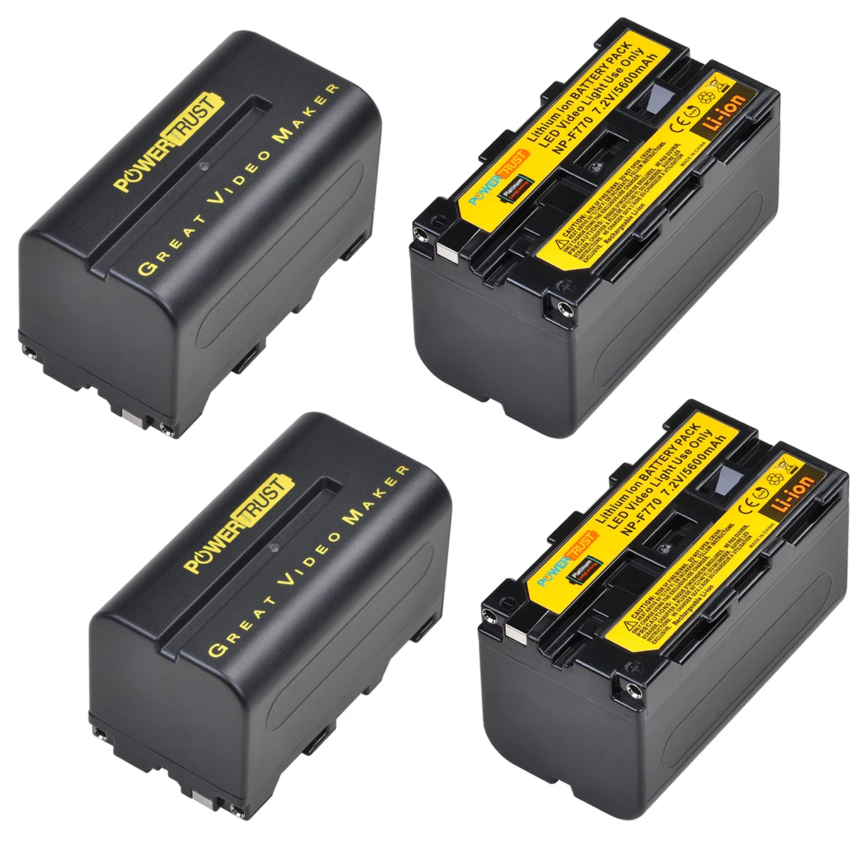 

5600mAh NP-F770 NP-F750 F770 F570 F550 F530 F330 Battery for Yongnuo Viltrox YN300 III YN-300 III LED Video Light Ring Light