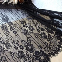 black ivory white 3m 150cm wide french lace fabric fabric for dress for needlework and handicrafts v2225