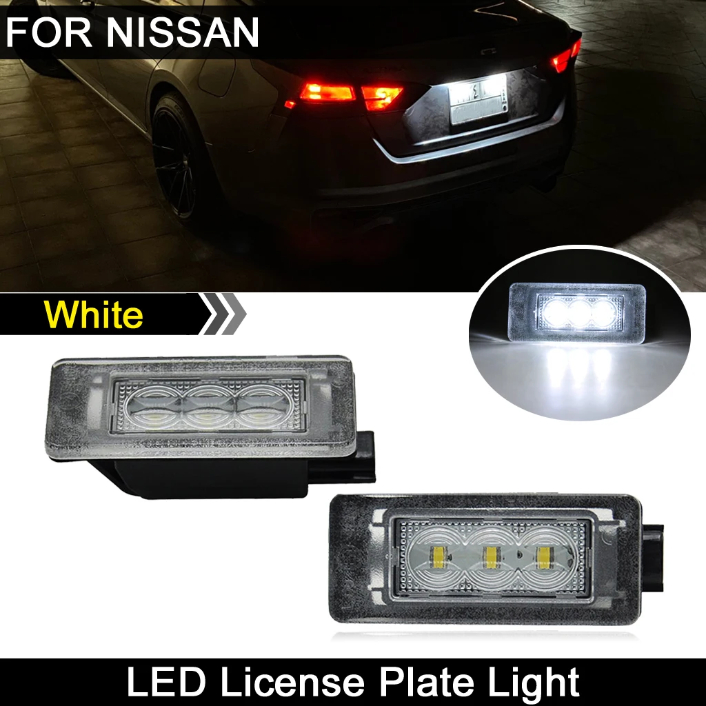 

For Nissan Serena C27 Altima For Suzuki Landy For Dacia Duster High Brightness White LED License Plate Light Number Plate Lamp
