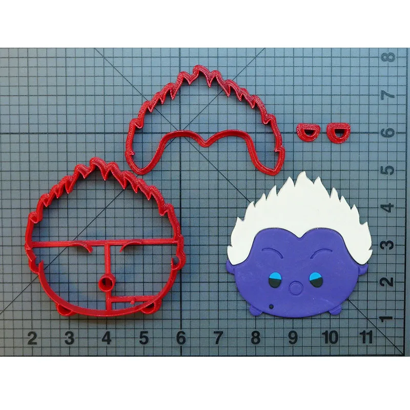 Сказочная Русалка Ариэль и Эрик лицо печенье резак персонаж 3D печать печенья