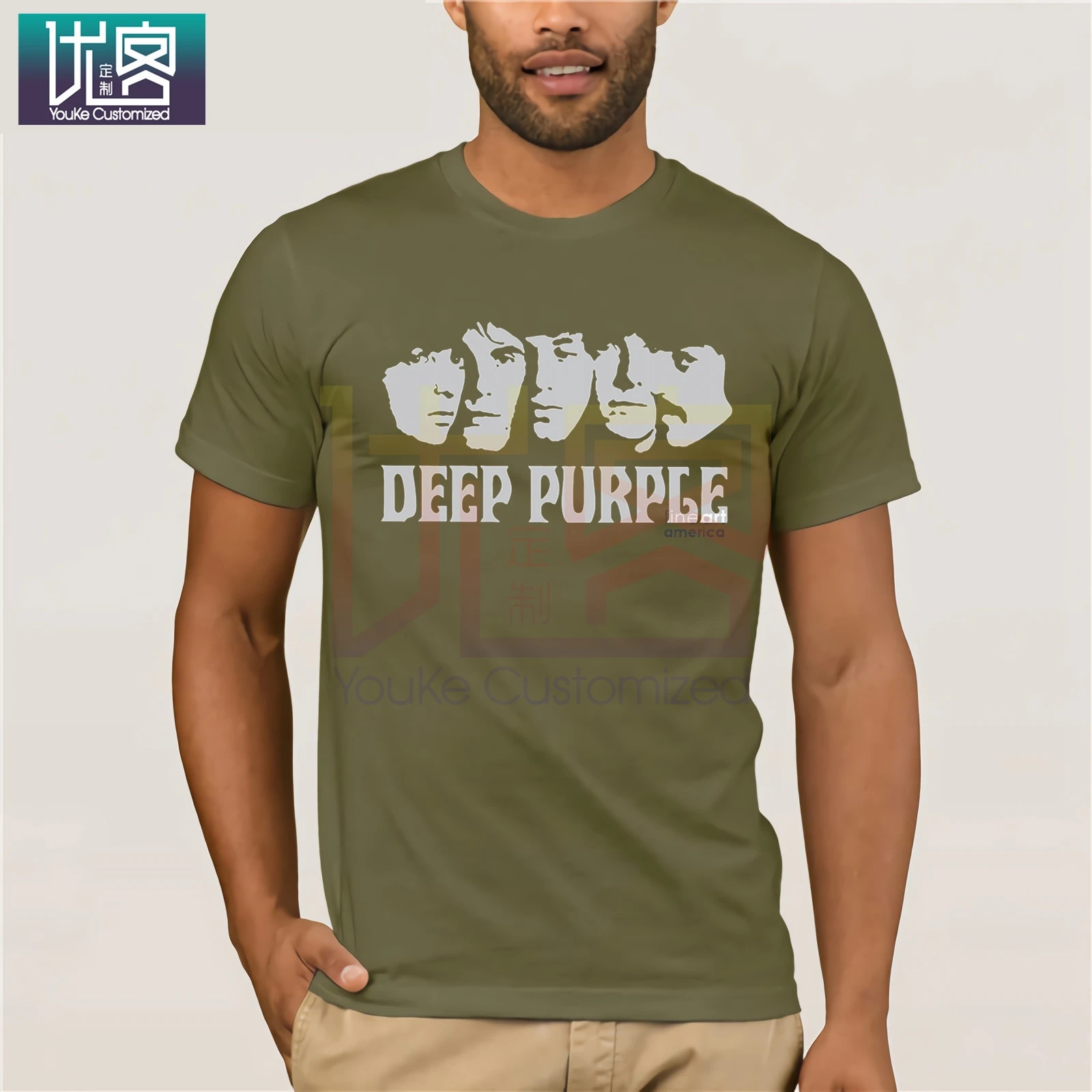 Deep Purple T-Shirt Cool Old Band Black Vintage Classic Rock Tees O-Neck T-Shirts Humor Tee Shirt 100% Cotton Tops Graphic |