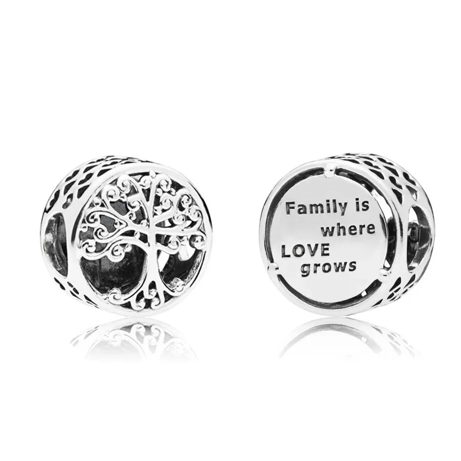 Новый бусины из стерлингового серебра 925 Семья там где Любовь растет