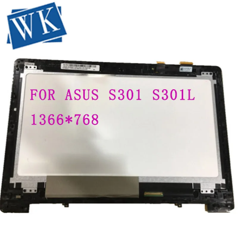 13," для ASUS S301 ЖК-экран+ сенсорный экран дигитайзер сборка 1366*768 с рамкой