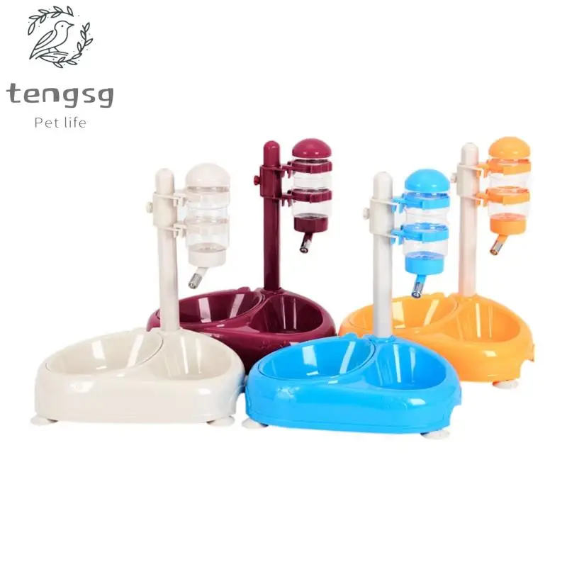 

4 Colors Pet Dog Feeder Automatic Water Drinker Food Dispenser Teddy Cat Dog Bowls Pet Supplies New