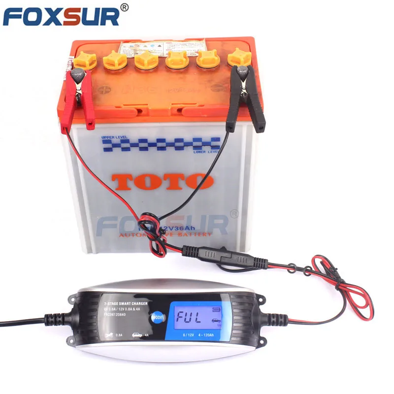 FOXSUR 6 в 12 7 stage автомобильное зарядное устройство для мотоцикла зимний режим и