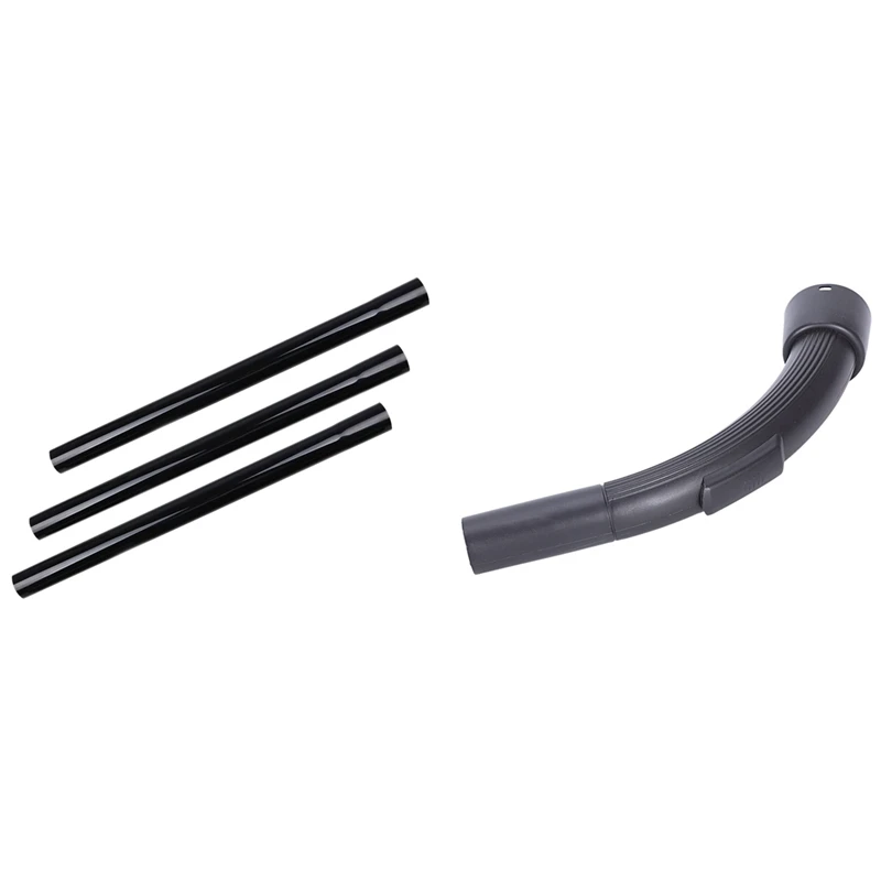 

4 Pcs Accessories: 1 Pcs 32Mm Vacuum Cleaner Hose Handle Bent End Curved Filter & 3 Pcs Vacuum Cleaner Extension Wands