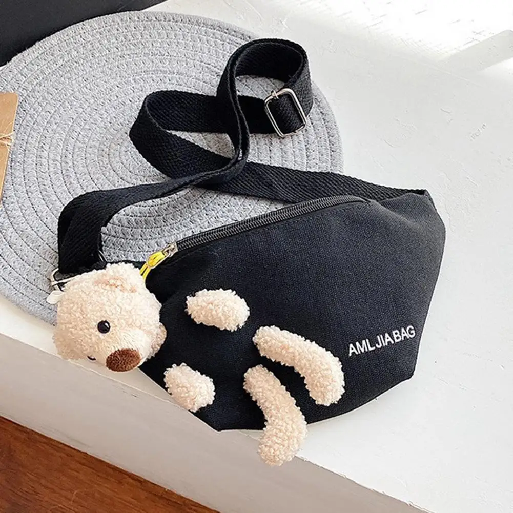 Милые забавные сумки модная холщовая нагрудная сумка с медведем забавная через