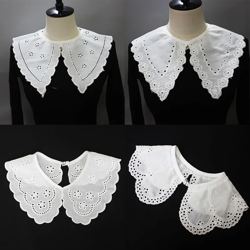 

Decorative Embroidered Fake Collar European And American Style New White Shawl Doll Fake Collar Female Shirt False Collar