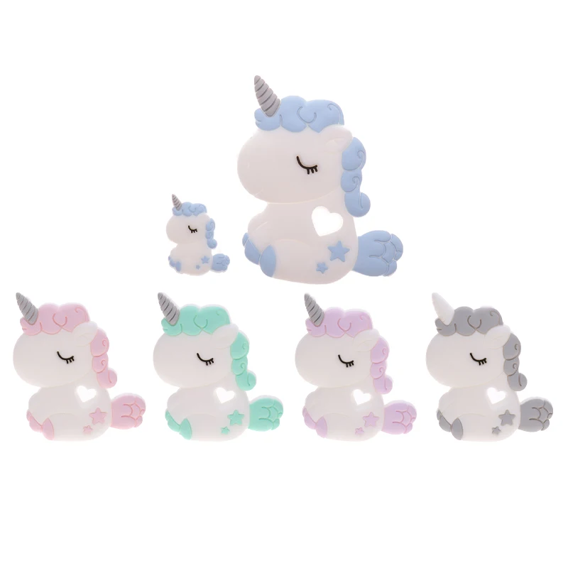 Mordedores de silicona para beb&eacute;s, productos para reci&eacute;n nacidos, chupete personalizado, oso, dinosaurio, Koala, sin BPA, 10 piezas-3