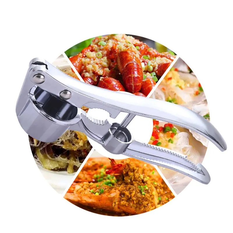 

1PC Multifunctional Stainless Steel Garlic Press Crusher Kitchen Cooking Ginger Squeezer Masher Handheld Mincer Tools