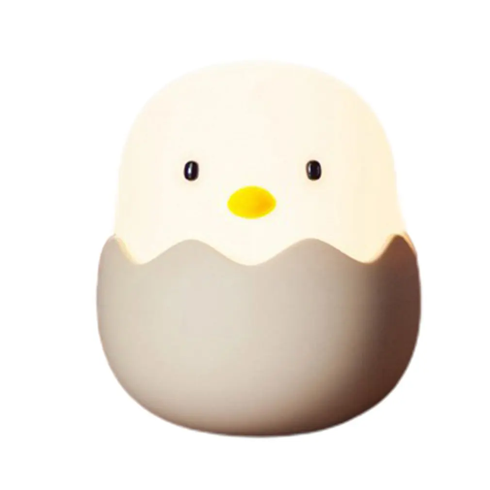 

Cute Kids Led Night Light USB Rechargeable Soft Silicone Lamp Bedroom Decor Gift Animal Chick Night Lamp