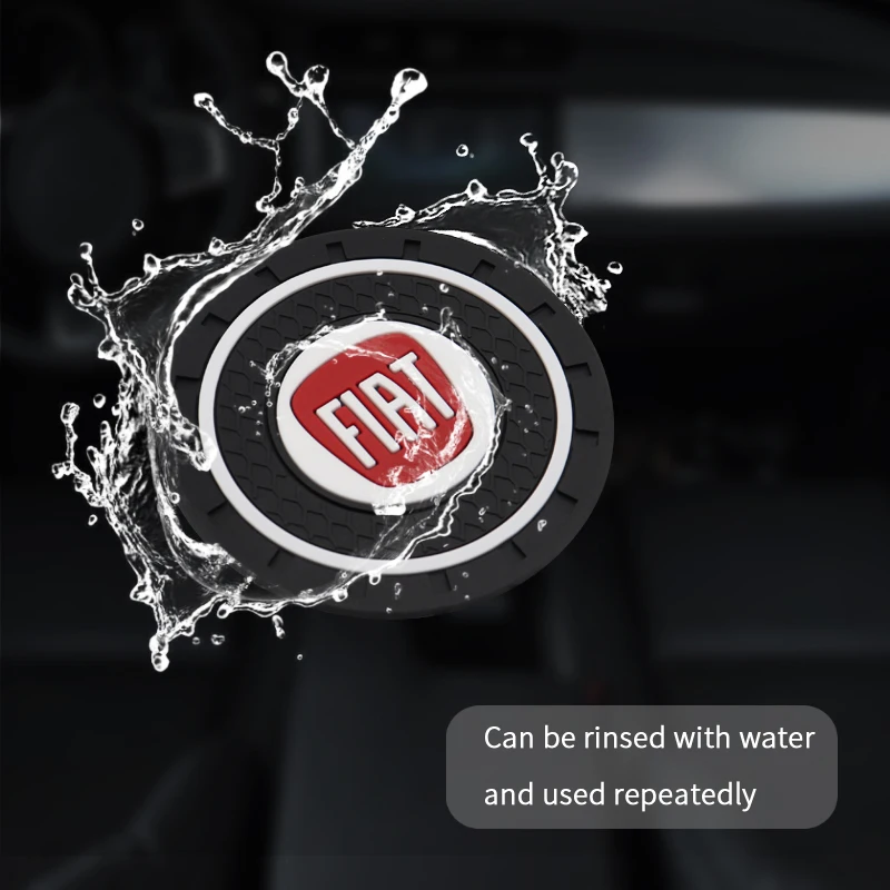 

Car mat fashion car stuff Silica gel coaster Fiat- car anti-slip mat for Fiat- 500 500L 500X 124 Bravo Freemont Panda Punto