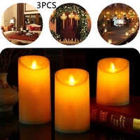 led electronic candle lamp creative wedding birthday party decor bar decoration candle indoor and outdoor battery 3pcs light