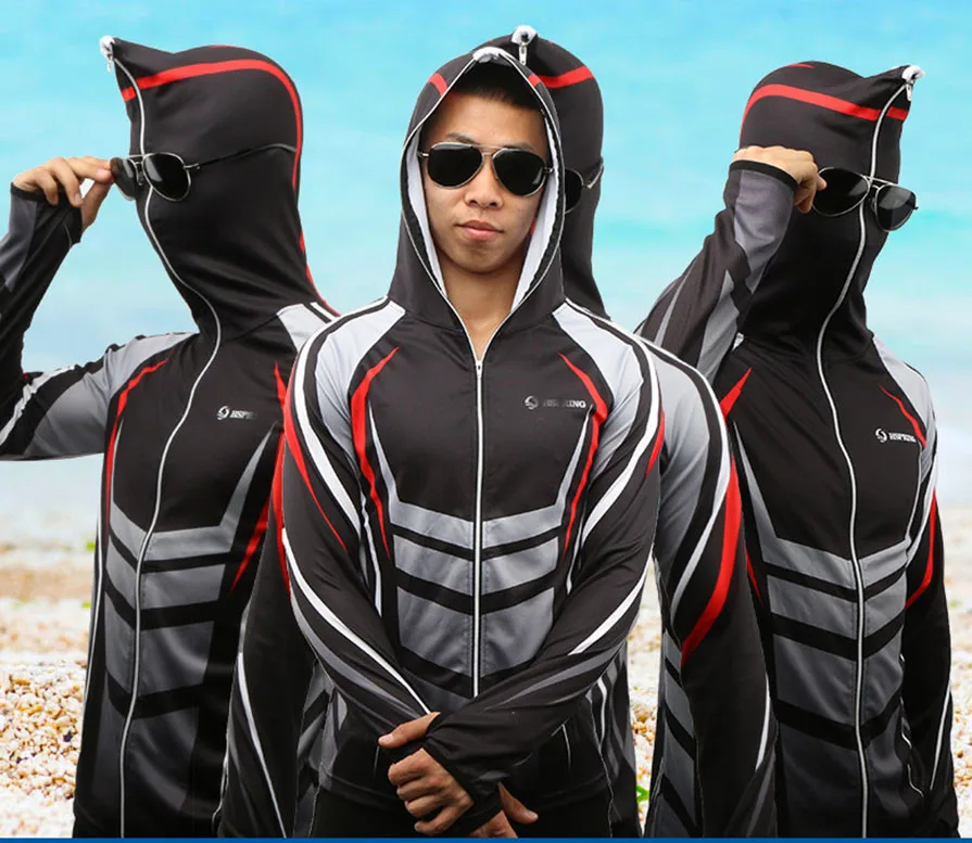 Быстросохнущая Мужская куртка с капюшоном рыболовная рубашка для пеших прогулок