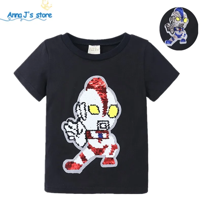 Футболки для мальчиков хлопковая Детская футболка с мультипликационным аниме