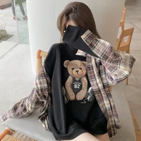 korean street tide brand bear sweatshirt neutral teddy bear print lovers hoodie men and women hoodie harajuku clothing s 4xl