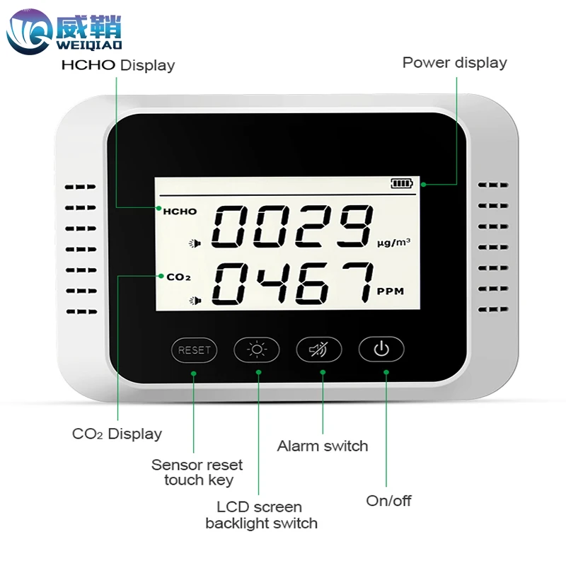 Gas Detector Analyzer Air Quality Monitor CO2 Meter Sensor | Электронные компоненты и принадлежности