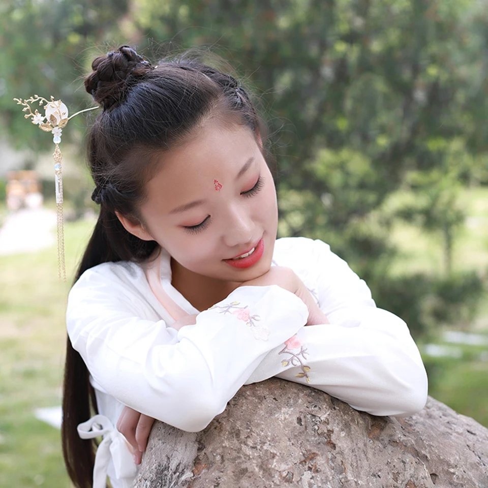 Древний стиль ювелирные изделия Hanfu головной убор классические аксессуары для волос Повседневный китайский элемент Шпилька заколка ювелирные изделия COS