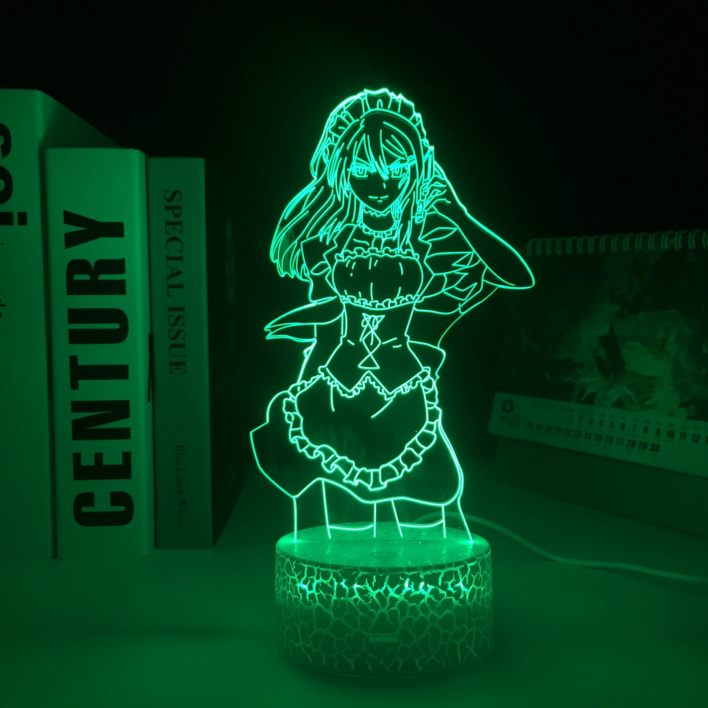 

Anime Maid Sama 3D White Base Lamp for Children's Room Decor Night Light Kids Bithday Gift LED Light Bedroom Manga Table Lamp