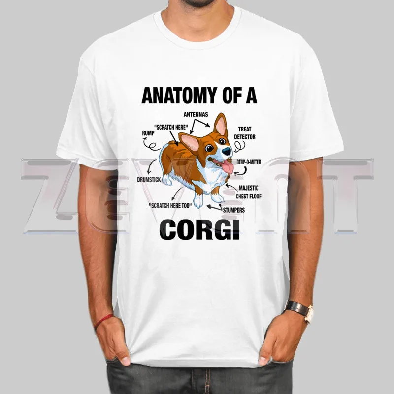 Корги забавная футболка милые миленькие в японском стиле (Каваий щенка большой