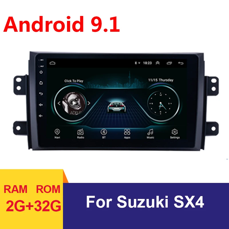 Автомагнитола 2 din Android 9 1 мультимедийный видеоплеер для Suzuki SX4 2006 2007 2008 -2011 2012