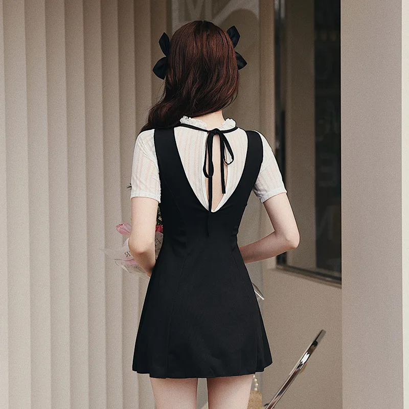 

Tankini Swimsuit Women Bikini Bathing Suit Set Summer 2021 New One Piece French Retro Hot Print Polyester Sierra Surfer Swiming