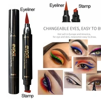 2 in1 eyeliner stamp double headed liquid eyeliner pencil colorful quick dry waterproof eye liner pen women makeup tslm1