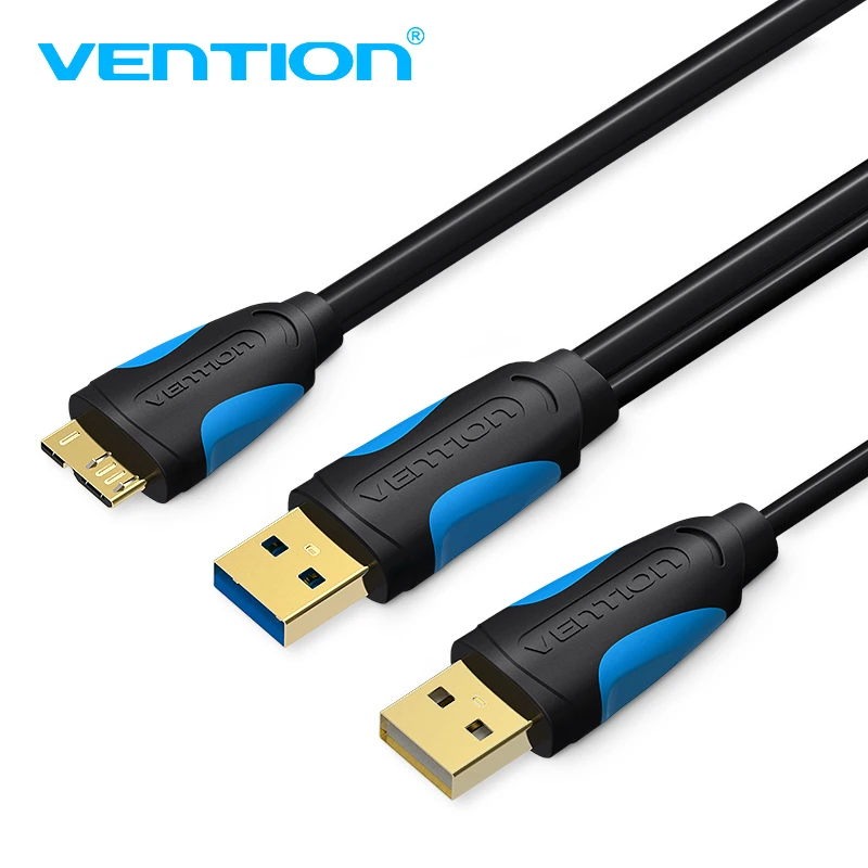 Vention Micro USB 3 0 Dual с кабелем питания для мужчин и супер скорость 5 Гбит/с