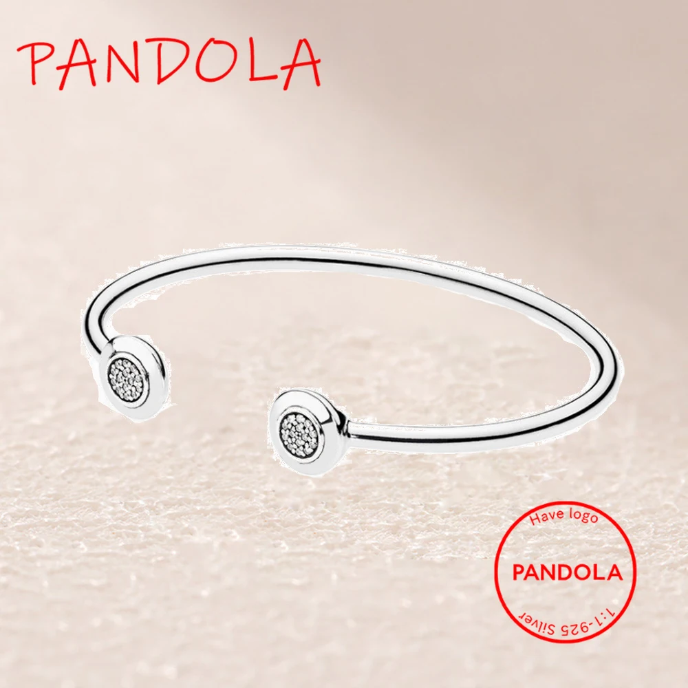 

590528CZ Signature Bangle Bracelet, Clear CZ