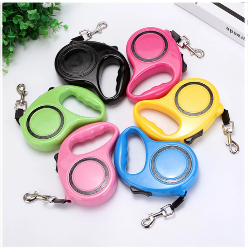 

5M Nylon Dog Leash Automatic Retractable Leashes For Small Medium Dogs Cats Walking Lead Extend Puppy Collar Durable Pet Harness