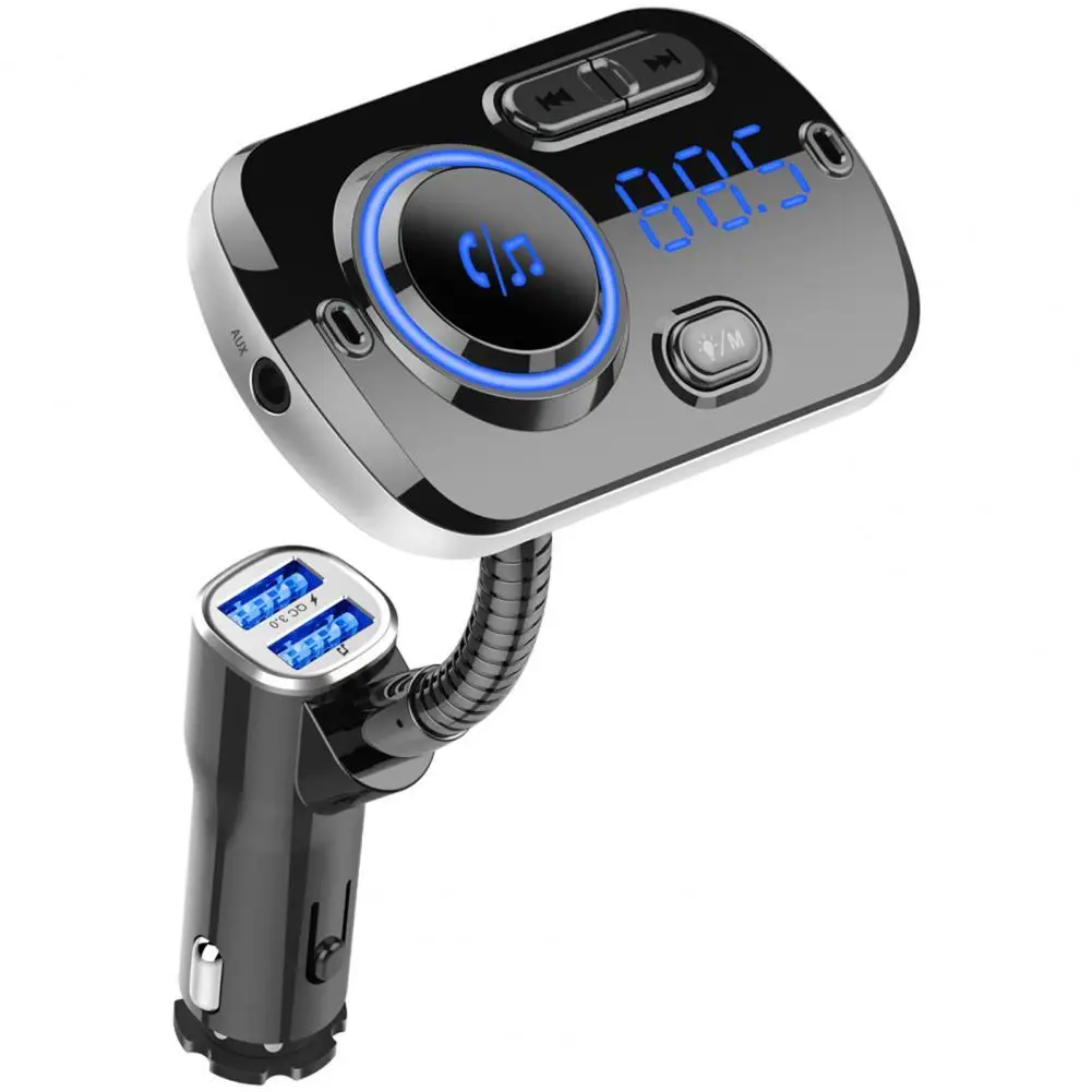 

BC49AQ FM Transmitter Memory Function QC3.0 Portable Stereo Bluetooth-compatible 5.0 MP3 Player FM Modulator for Auto