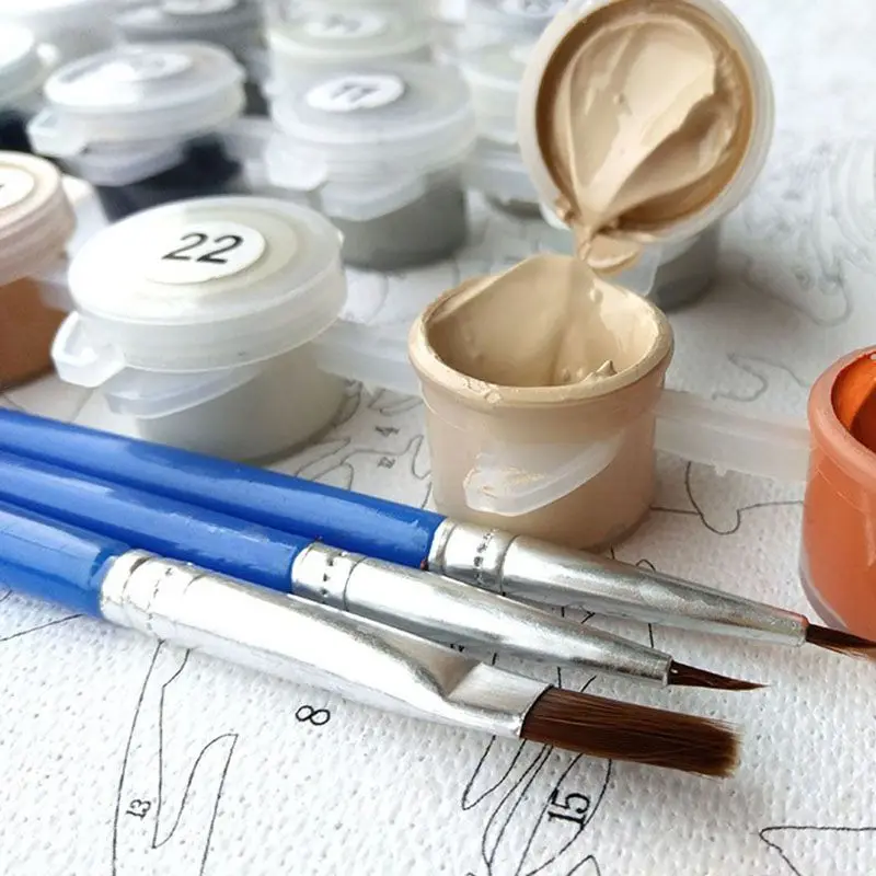 Diy Раскраска по номерам настенная живопись маслом на холсте домашнее украшение DIY