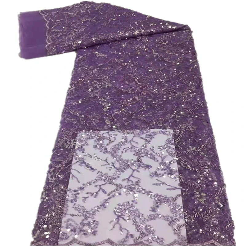

​Familiar African Lace Fabric 2021High Quality Lace With sequins Nigerian Lace fabrics For Wedding French Tulle Lace XC13251
