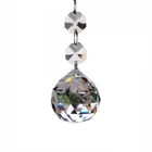 20 мм 30 мм граненый стеклянный хрустальный шар призма люстра Хрустальные детали подвесной светильник шар Ловец Солнца Свадебный домашний декор