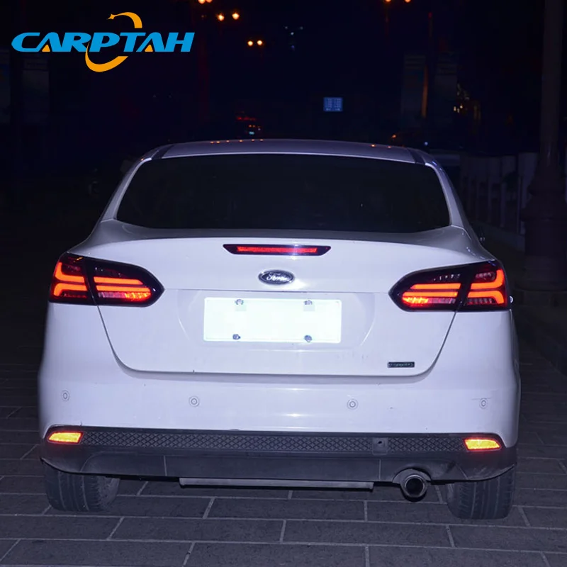 Автомобильный Стайлинг задний фонарь задние фонари для Ford Focus 3 седан- задний фонарь DRL+ Динамический сигнал поворота+ обратный+ тормозной светодиодный