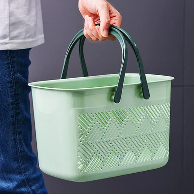 

Bath basket bathroom dormitory student storage basket portable plastic basket for shampoo and shower gel drainable basket