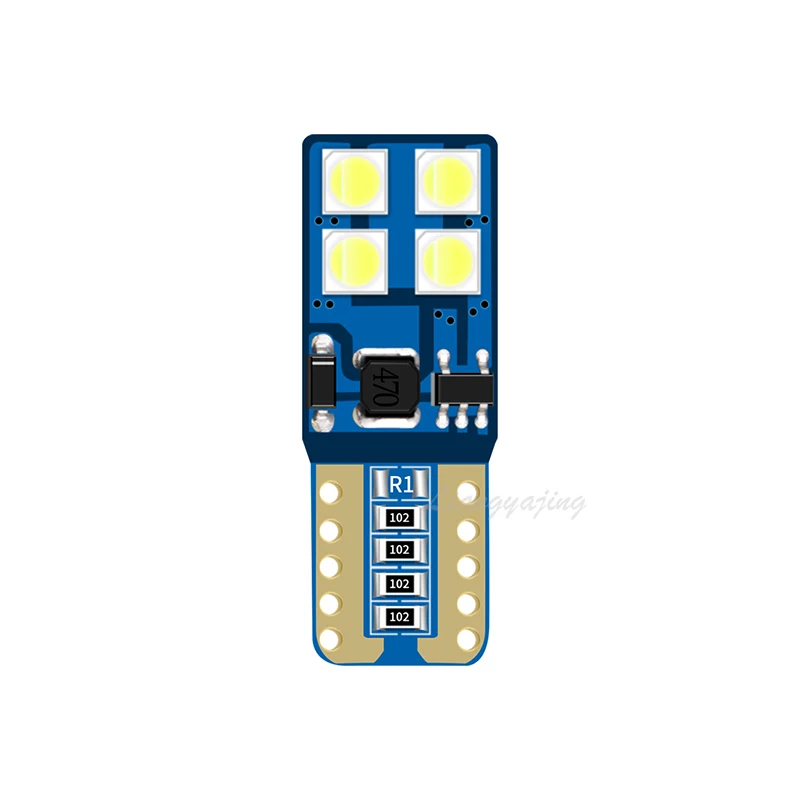 Автомобильная светодиодная лампа Canbus T10 W5W 8SMD 3030 автомобильная с клиновидным
