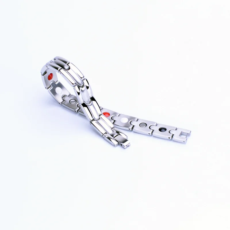 Мужской 4 элемента черный магнитный терапевтический браслет с отрицательными