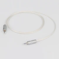 preffair high quality 100 pure silver 3 5mm 2 5mm to 3 5mm aux cable top graded audio upgrade headphone cable earphone wire