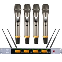 original ew400 digital wireless 4 handheld stage studio dj karaoke microphone system uhf adjustable micwl