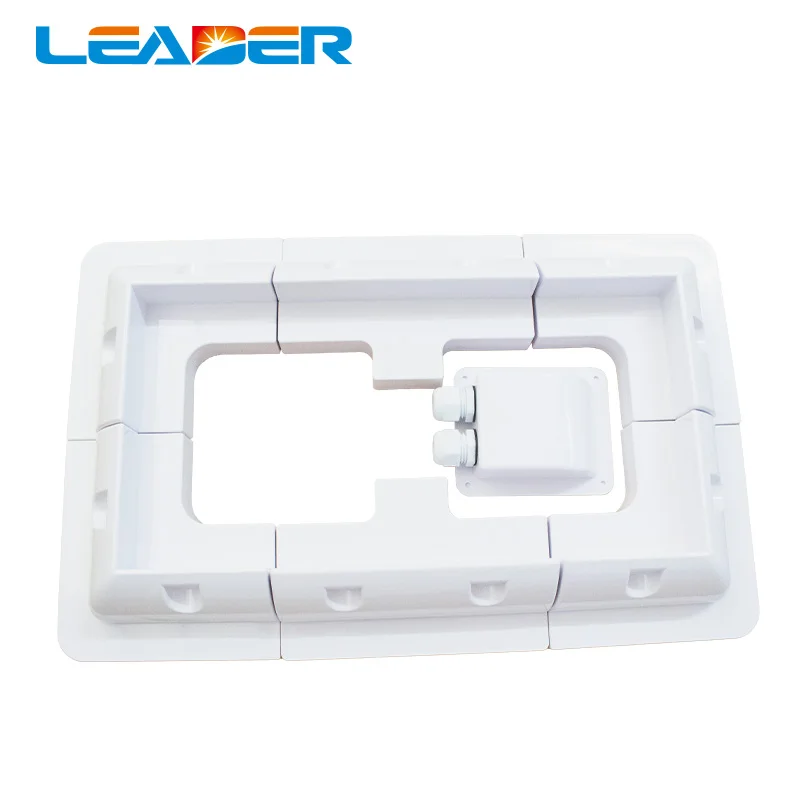 

7 pec/ Set Solar Panel Mounting Bracket White Square Set Kit Adhesive Bond Plus Cable Entry (7 PCS)