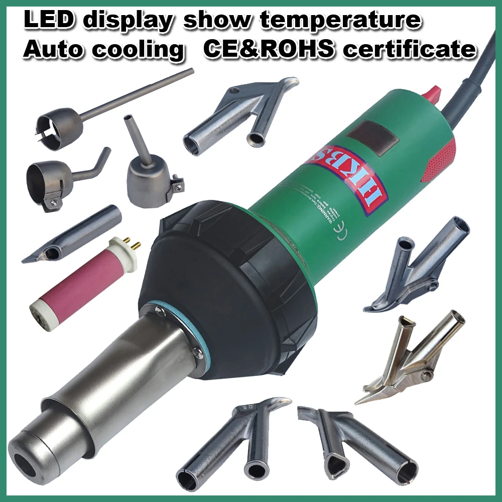 

1600 Вт 110 В/220 В тепловой элемент и фотоэлемент для горячего взрыва воздуха, пластиковый сварочный пистолет, сварочный пистолет, Сварка ПВХ/PE/PP/PVDF/ABS