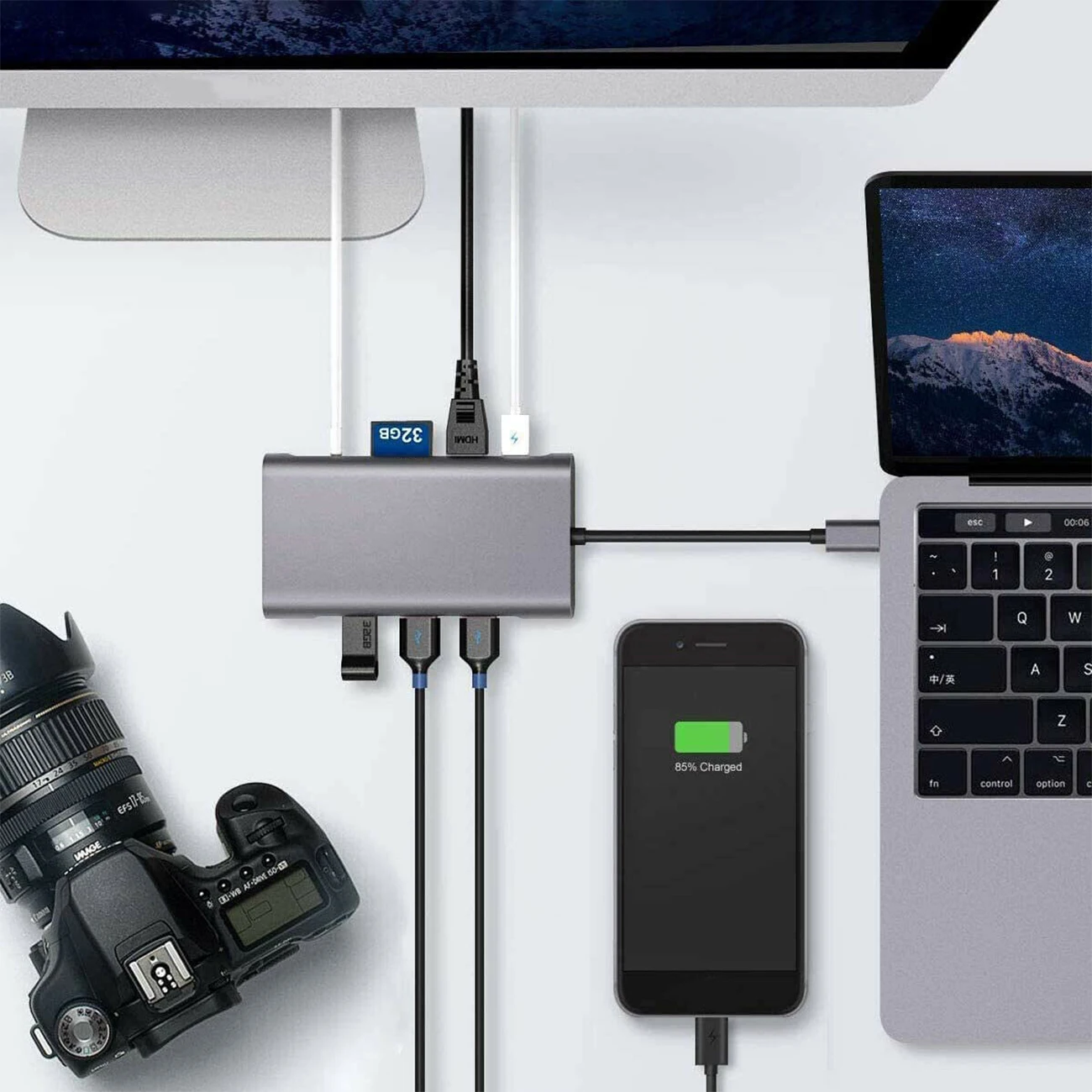 

TYPE-C to HDMI USB hub, ten-in-one multifunctional USB expansion dock, USB hub, 4K HD hub, one thing with multiple functions