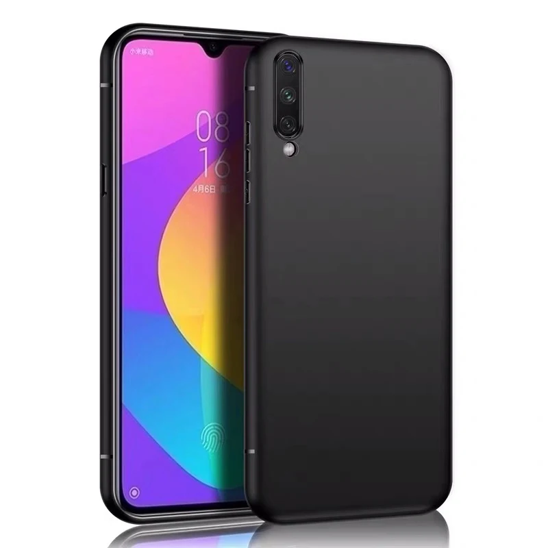 Твердые Цвет силиконовый чехол для Xiaomi Mi 8 9 Se A1 A2 6 ультра тонкий матовый Задняя