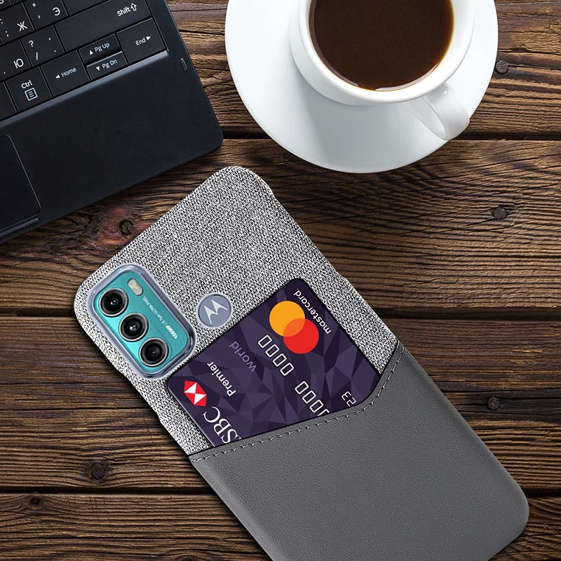 cloth pattern card slot phone protective case pu leatherhard pc anti drop back cover fit for motorola moto g31 g41 g51 g71 g200 free global shipping