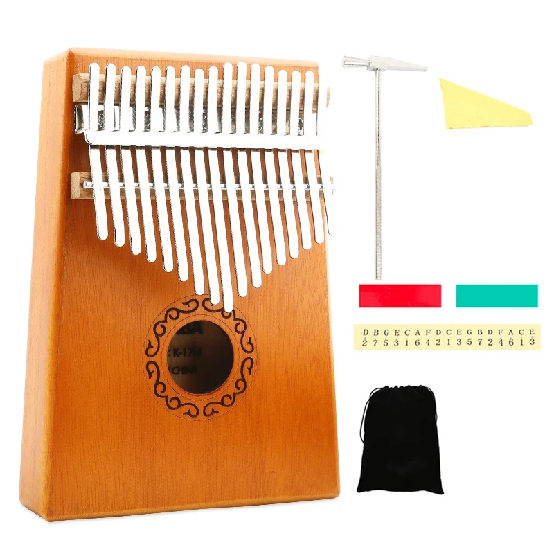 

Пианино Kalimba с 17 клавишами, высококачественное красное дерево, корпус Mbira, музыкальные инструменты, пианино Kalimba, креативная музыкальная шка...