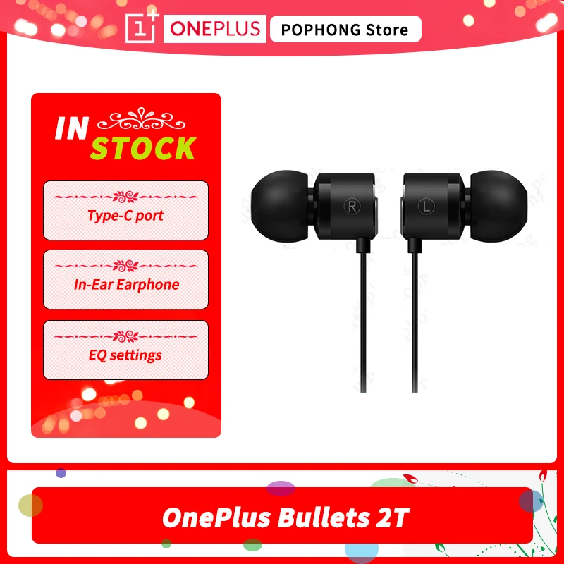 Оригинальные пули OnePlus 2 T type-C Jack наушники-вкладыши наушники гарнитура с