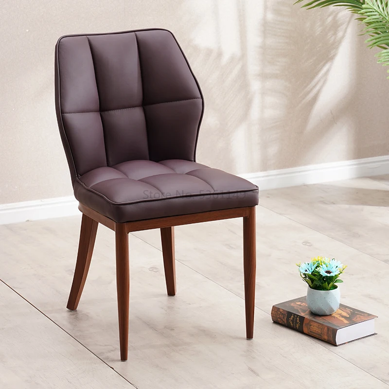 Nordic Dining Chair Home Light Luxury Table and s Modern Wrought Iron American Soft Foreskin | Мебель