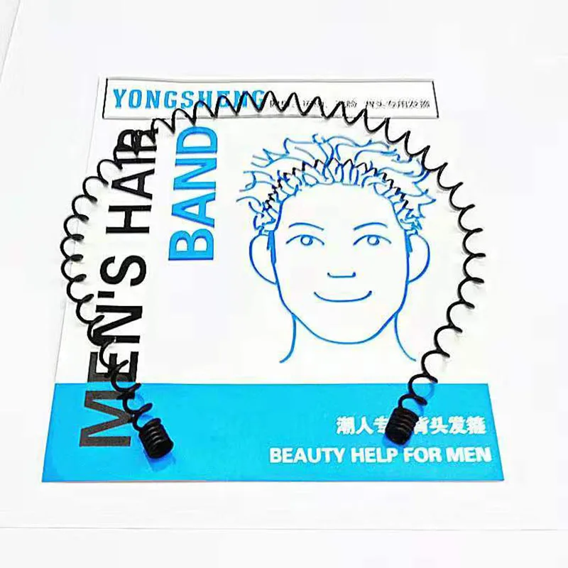 Женский модный спортивный ободок для волос черного цвета с металлическими